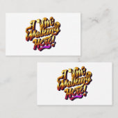 I'm Walking Here! favoriet Tag Visitekaartje (Voorkant / Achterkant)