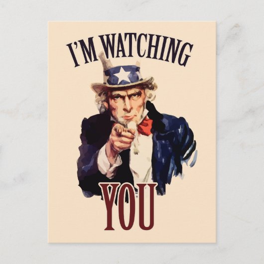 I'm watching YOU Briefkaart (Voorkant)