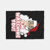 Im Watching You Christmas Santa Claus  Fleece Deken (Voorkant (Horizontaal))