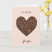 I'm Wild for You Valentine's Day Card Kaart (Gele Bloem)