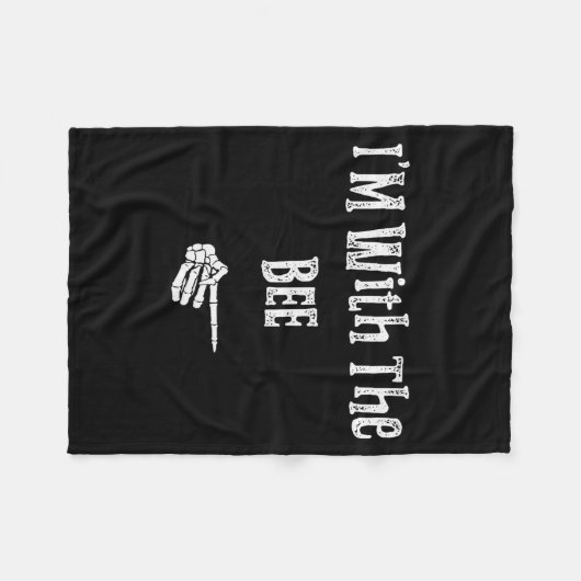 I'm With Bee Halloween Costume Funny Couples Match Fleece Deken (Voorkant (Horizontaal))