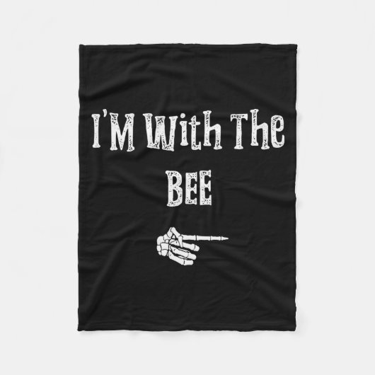 I'm With Bee Halloween Costume Funny Couples Match Fleece Deken (Voorkant)