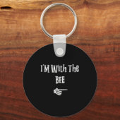 I'm With Bee Halloween Costume Funny Couples Match Sleutelhanger (Voorkant)