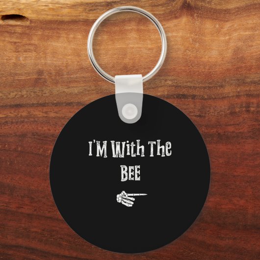 I'm With Bee Halloween Costume Funny Couples Match Sleutelhanger (Voorkant)