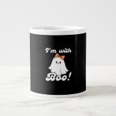 Im With Boo Funny Retro Style Grote Koffiekop (Voorkant)