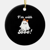 Im With Boo Funny Retro Style Keramisch Ornament (Voorkant)