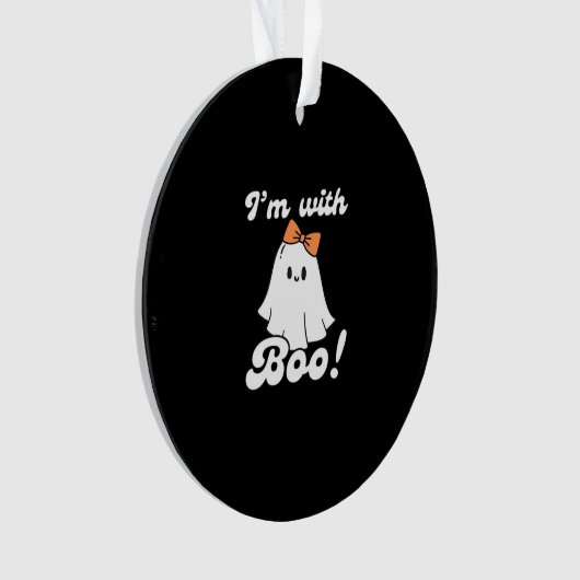Im With Boo Funny Retro Style Ornament (voorkant)