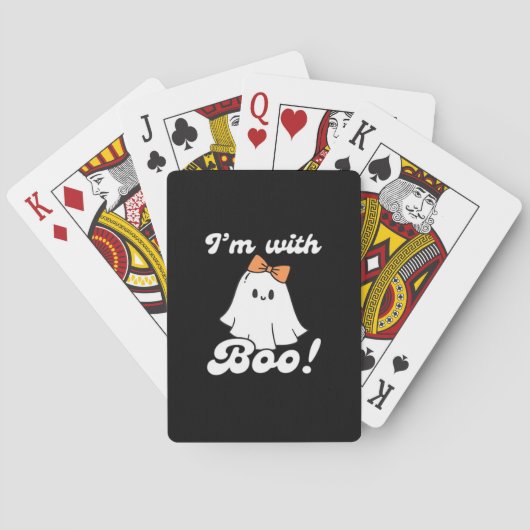Im With Boo Funny Retro Style Pokerkaarten (Achterkant)