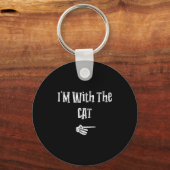 I'm With Cat Halloween Costume Funny Couples Match Sleutelhanger (Voorkant)