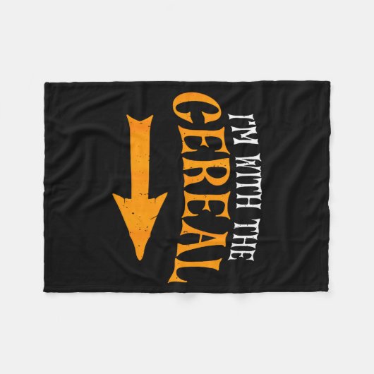 I'm With Cereal Halloween Costume Funny Couples Ce Fleece Deken (Voorkant (Horizontaal))