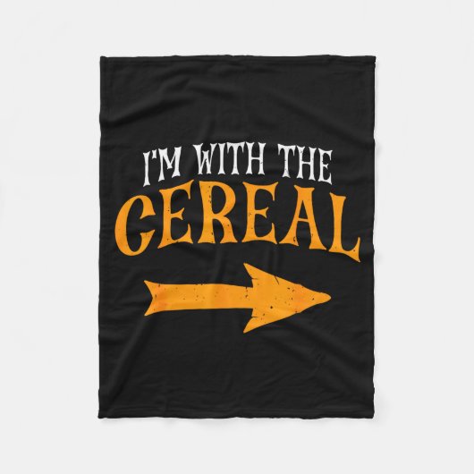 I'm With Cereal Halloween Costume Funny Couples Ce Fleece Deken (Voorkant)