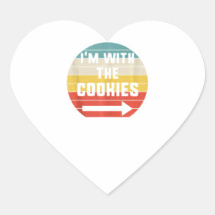 Im With Cookies Halloween Matching Couple Costume Hart Sticker