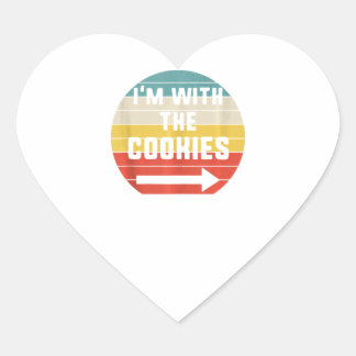 Im With Cookies Halloween Matching Couple Costume Hart Sticker