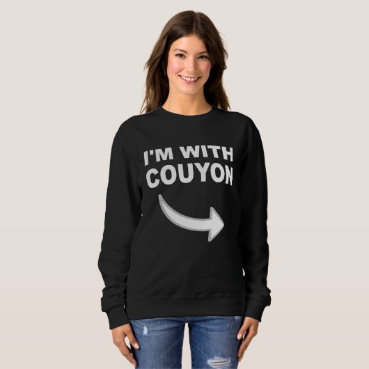 I'm With Couyon  for Cajun Couple Trui (Voorkant volledig)