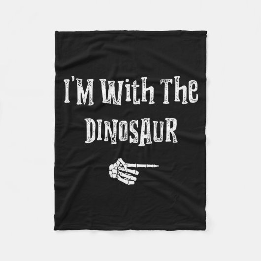 I'm With Dinosaur Halloween Costume Funny Couples  Fleece Deken (Voorkant)