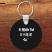 I'm With Dinosaur Halloween Costume Funny Couples Sleutelhanger (Voorkant)