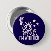 I'm With Her Ronde Button 7,6 Cm (Voorkant /achterkant)
