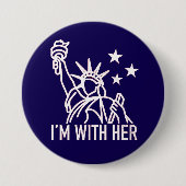 I'm With Her Ronde Button 7,6 Cm (Voorkant)