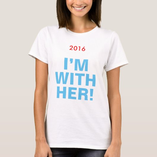 "I'M WITH HER!" Team Jersey T-shirt (Voorkant)