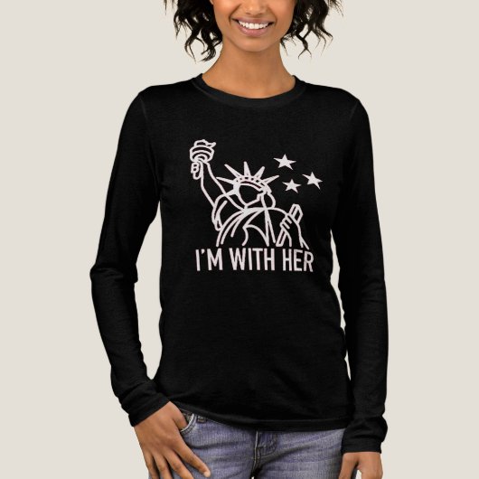 I'm With Her Tri-Blend Shirt (Voorkant)