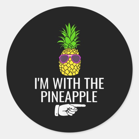 I'm With Ne Shirt Funny Ne Halloween Costume  Ronde Sticker (Voorkant)