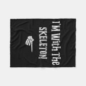 I'm With Skeleton Halloween Costume Funny Couples  Fleece Deken (Voorkant (Horizontaal))