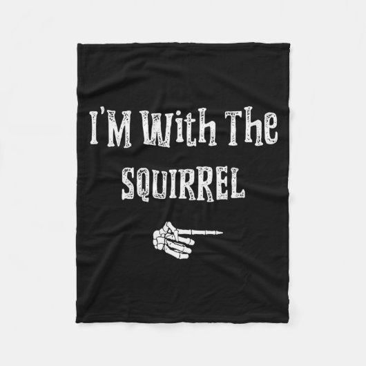 I'm With Squirrel Halloween Costume Funny Couples  Fleece Deken (Voorkant)