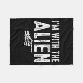 I'm With The Alien Easy Costume Halloween Couples Fleece Deken (Voorkant (Horizontaal))