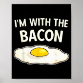 I'm With The Bacon Eggs Easy Halloween Matching Co Poster (Voorkant)