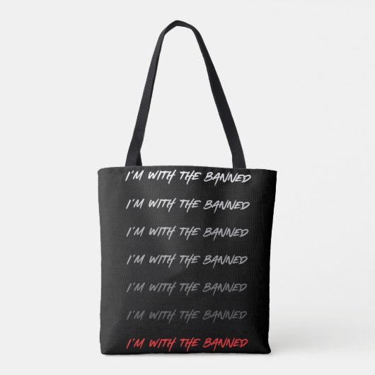 I'm with the Banned Black Tote Bag (Achterkant)