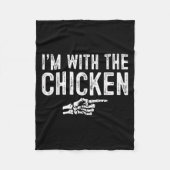 I'm With The Chicken Easy Costume Halloween Couple Fleece Deken (Voorkant)