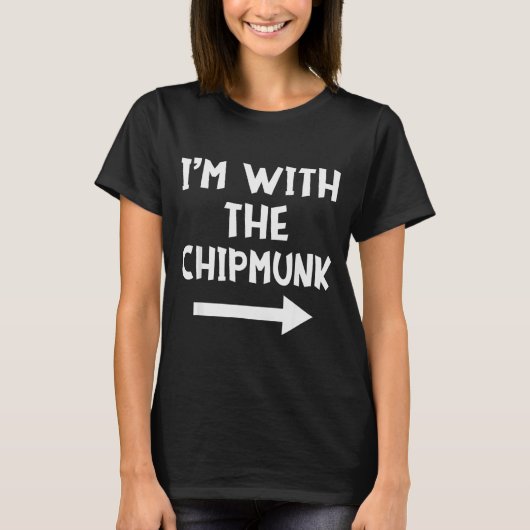 I'm With The Chipmunk Matching Couple Halloween Co T-shirt (Voorkant)