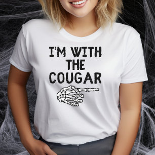 I'm With The Cougar Funny Couple Halloween Costume T-shirt