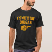 I'm With The Cougar Funny Couple Halloween Costume T-shirt (Voorkant)