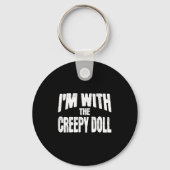 I'm With The Creepy Doll Funny Matching Halloween Sleutelhanger (Voorkant)