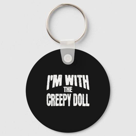 I'm With The Creepy Doll Funny Matching Halloween Sleutelhanger (Voorkant)