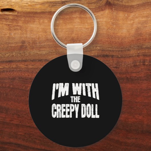 I'm With The Creepy Doll Funny Matching Halloween Sleutelhanger (Voorkant)