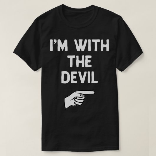 I'm With The Devil Costume Halloween Matching T-shirt (Design voorkant)