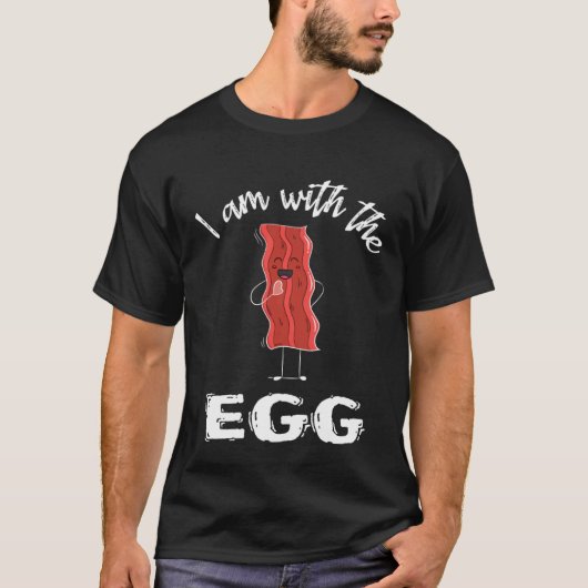 I'm With The Egg Bacon Couples Matching Costume Ha T-shirt (Voorkant)