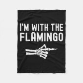 I'm With The Flamingo Matching Couples Halloween F Fleece Deken (Voorkant)