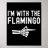 I'm With The Flamingo Matching Couples Halloween F Poster (Voorkant)