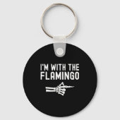 I'm With The Flamingo Matching Couples Halloween F Sleutelhanger (Voorkant)