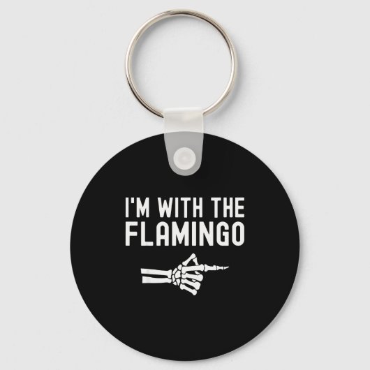 I'm With The Flamingo Matching Couples Halloween F Sleutelhanger (Voorkant)