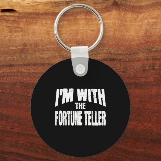 I'm With The Fortune Teller Funny Matching Hallowe Sleutelhanger (Voorkant)