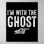 I'm With The Ghost Easy Costume Halloween Couples  Poster (Voorkant)