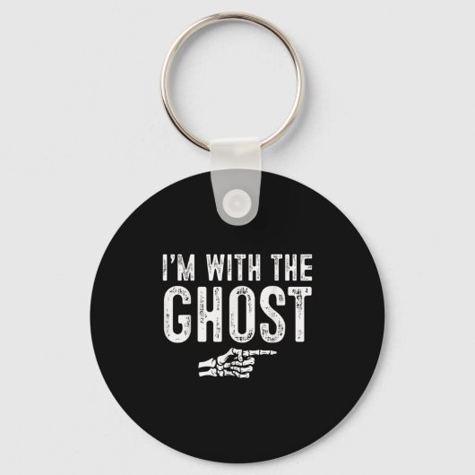 I'm With The Ghost Easy Costume Halloween Couples Sleutelhanger (Voorkant)