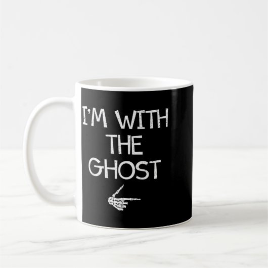 I'm With The Ghost Funny Halloween Costume Couples Koffiemok (Links)