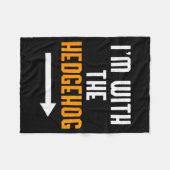 I'm With The Hedgehog Costume Funny Halloween Coup Fleece Deken (Voorkant (Horizontaal))