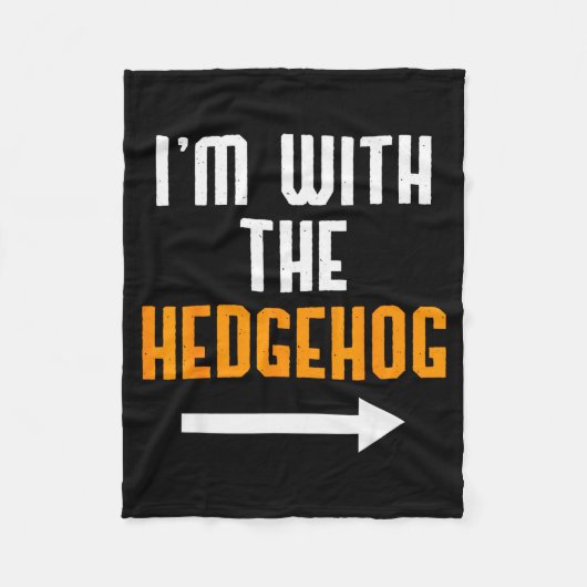 I'm With The Hedgehog Costume Funny Halloween Coup Fleece Deken (Voorkant)