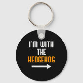 I'm With The Hedgehog Costume Funny Halloween Coup Sleutelhanger (Voorkant)
